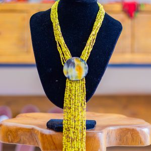 Collier en Perles Jaunes et Or