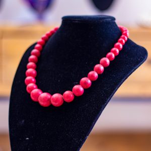 Collier en Perles Rouges