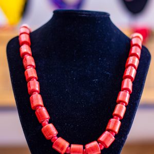 Collier en Perles Rouges